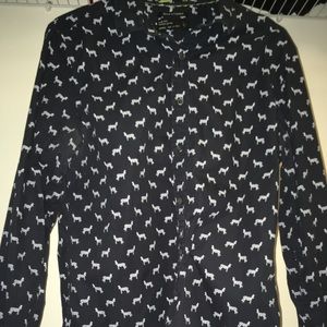 Zebra print Button down